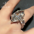 Quality assurance rings jewelry women diamond jewelry luxurious synthetic diamond ring